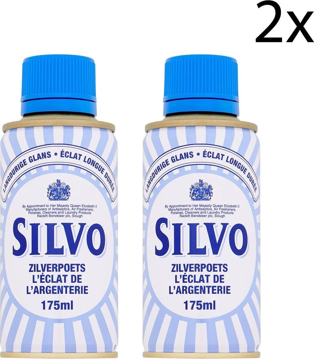 Silvo Zilverpoets - Poetsmiddel -Zilverglans - 2x 175 ML - Voordeelverpakking - Afbeelding 3