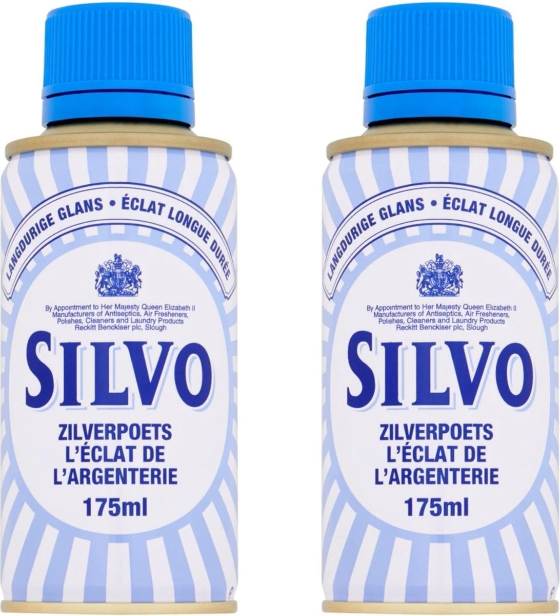 Silvo Zilverpoets - Poetsmiddel -Zilverglans - 2x 175 ML - Voordeelverpakking - Afbeelding 4