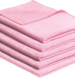 MAUS Microvezeldoekjes Professional - Rood Roze - 10 Stuks - 40x40cm - Zonder Schoonmaakmiddel Effectief