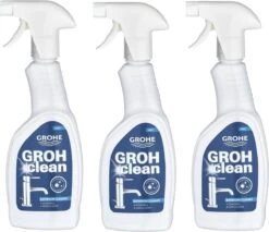 GROHE Grohclean Reiniger - 3x 500 Ml - Voor Badkamer/Keuken/Toilet - Voordeelverpakking - Schoonmaakmiddel