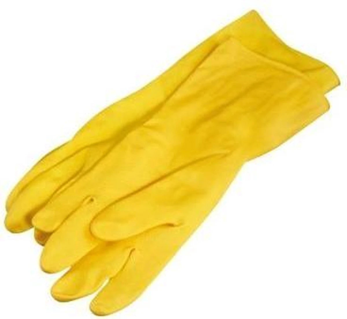 Multy Luxe Huishoudhandschoenen Maat L - Natuurlatex Met Kantoenen Vlokvoering - Anti Slip - Rubberen Handschoenen - Waterdicht - Natuurlijk Latex - Maat L