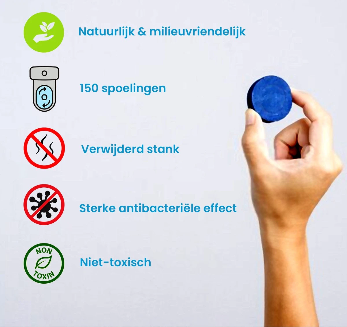 Needum ® Toiletblokjes Voor Inbouwreservoirs – WC-blokjes – Toiletblokken In Een Voordeelverpakking – 30 Stuks - Afbeelding 4