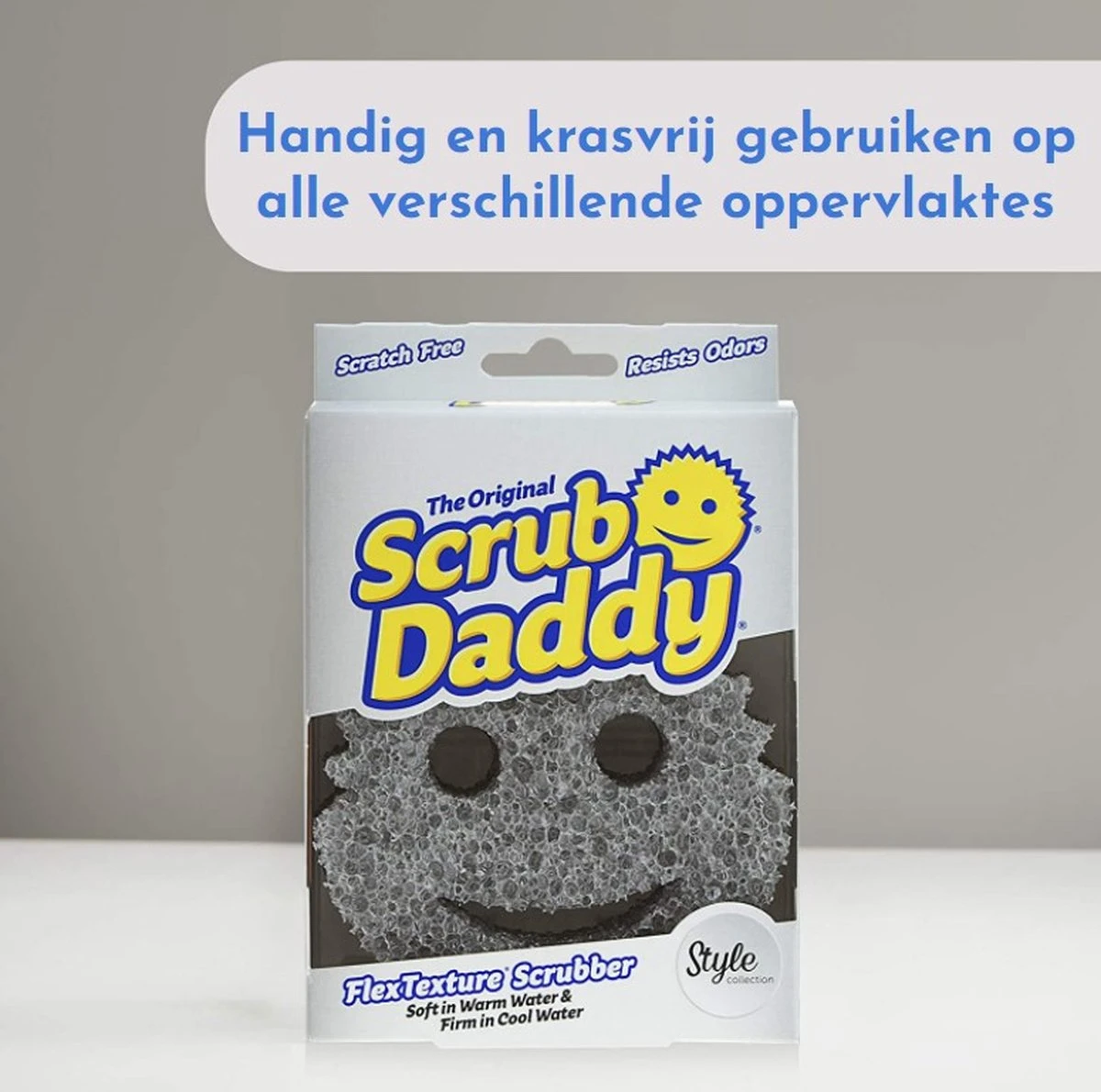 Scrub Daddy - Scrub Mommy Krijsvrije Spons Dubbelzijdig Grijs - Afbeelding 4