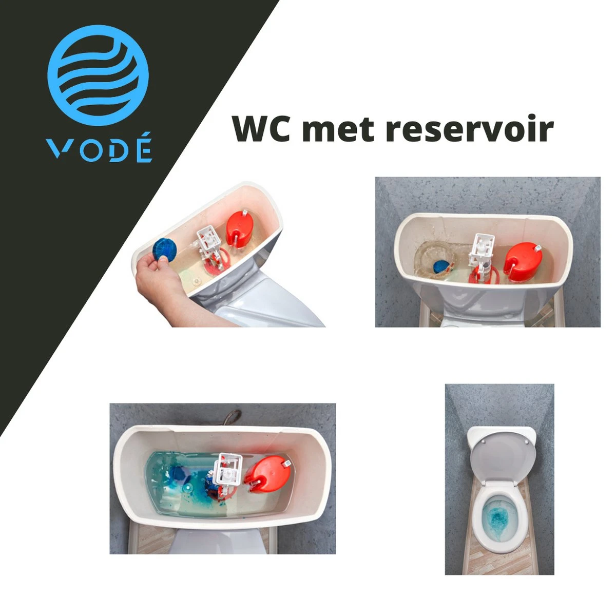 VODÉ Toiletblokjes Inbouwreservoir 28 Stuks - Voordeelverpakking – WC Blokjes – Stortbakblokjes – Geschikt Voor Geberit | Grohe - Lavendel Geur - Afbeelding 4
