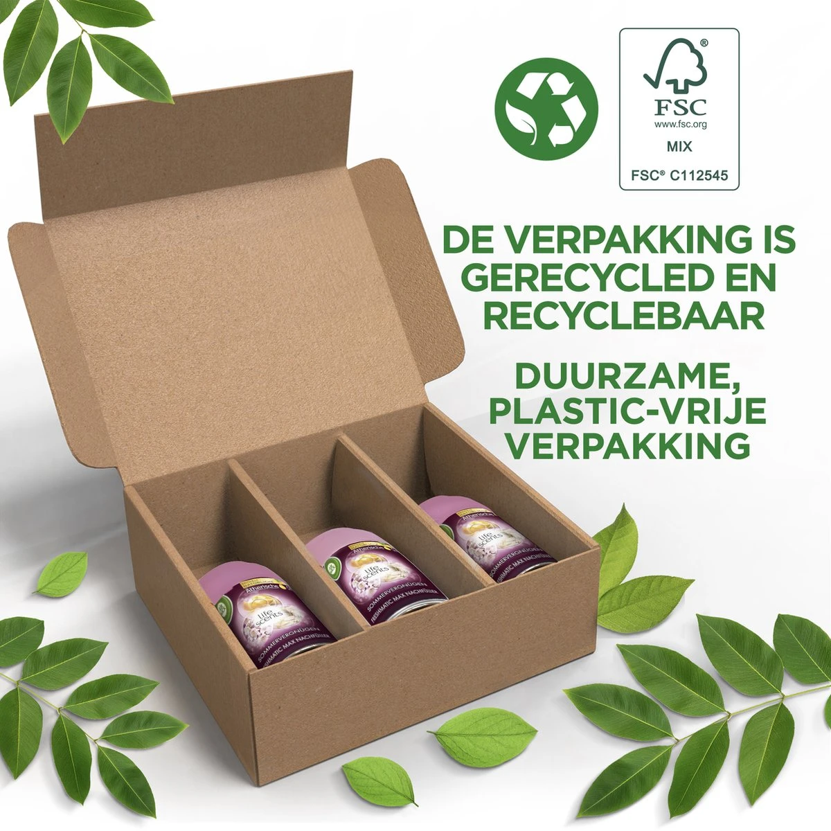 Air Wick Freshmatic Automatische Spray Luchtverfrisser - Ebbenhout & Vanille - 3 Navullingen - Afbeelding 4