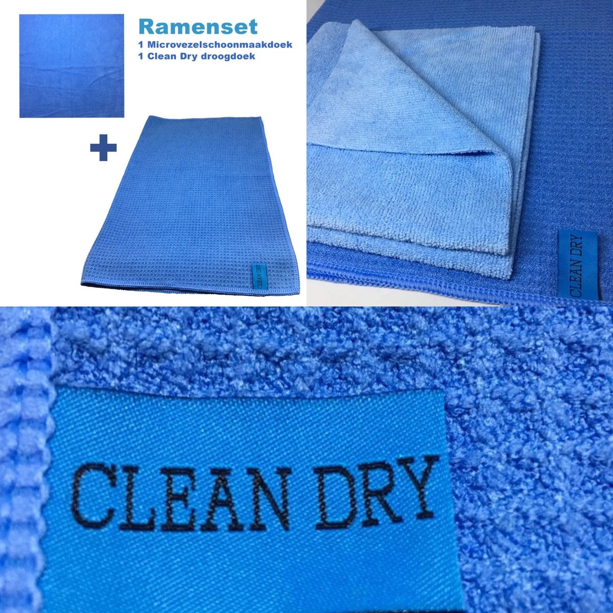 Clean Dry Ramenset Raamdoeken Microvezel Glasdoeken Droogdoek Ramen Origineel - Afbeelding 8
