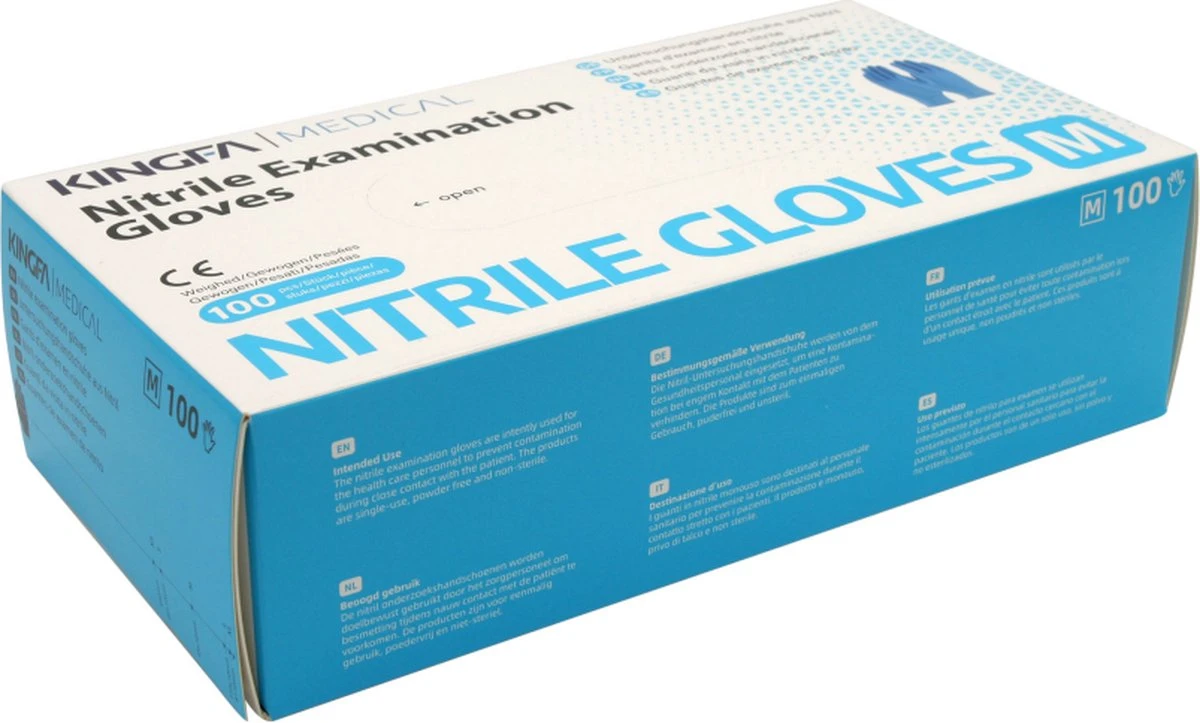 100 Medische Nitril Onderzoekshandschoenen | Kingfa KS-ST RT021 - Afbeelding 4