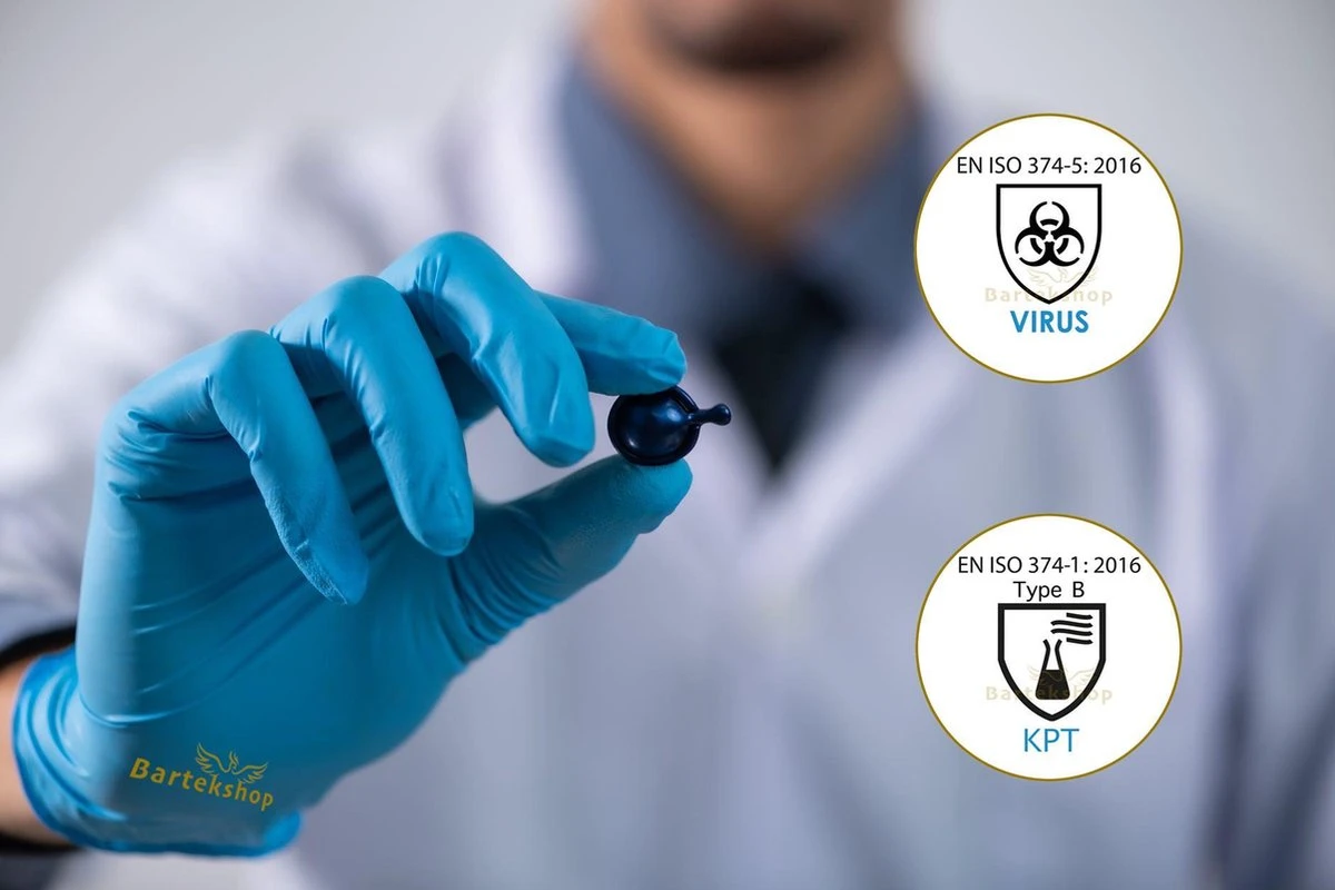 Nitrile Handschoenen Wegwerp-Nitrile-Gloves Powder Free Disposablos Latex Vrij -100 Stuks - Maat L - AQL 1.0! - Afbeelding 2