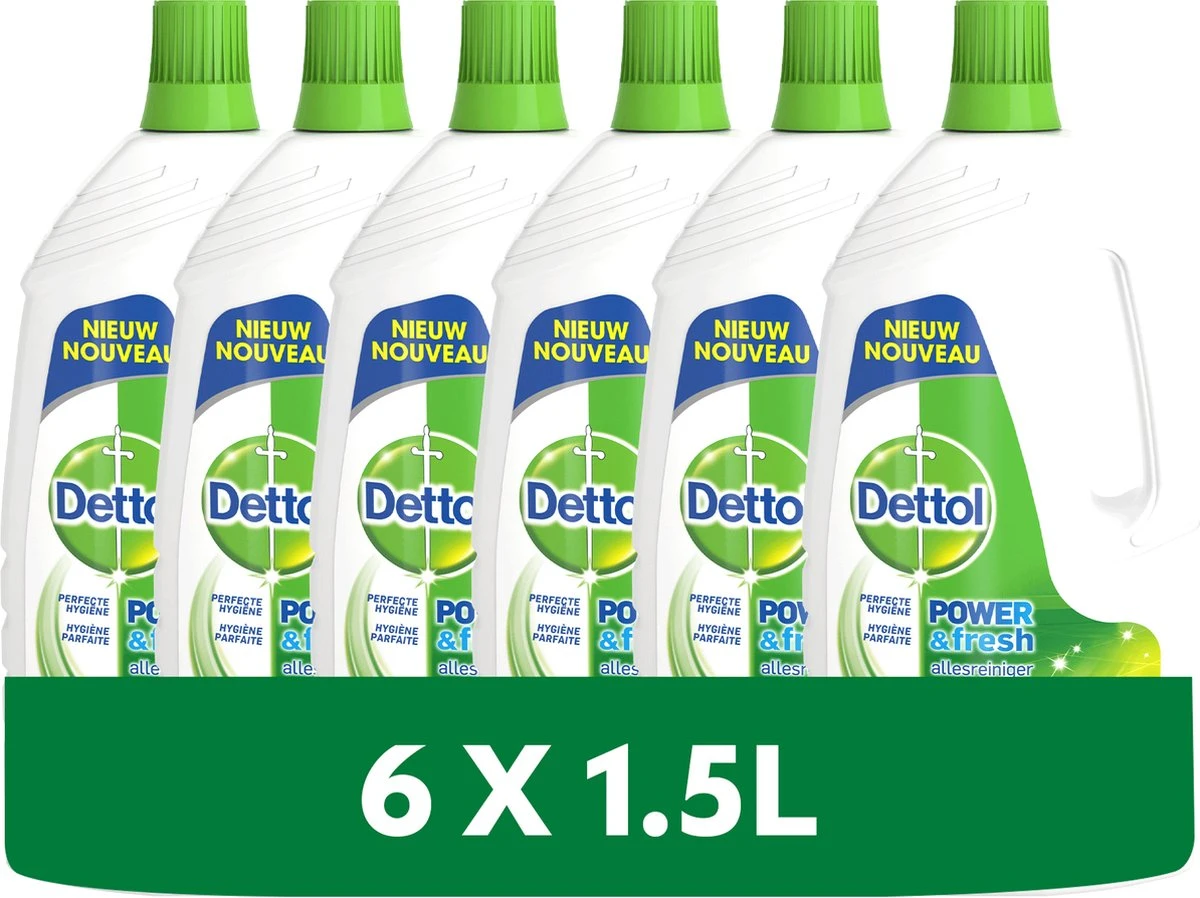 Dettol Power & Fresh - Allesreiniger - Orignal - 6 X 1,5 Liter - Afbeelding 2