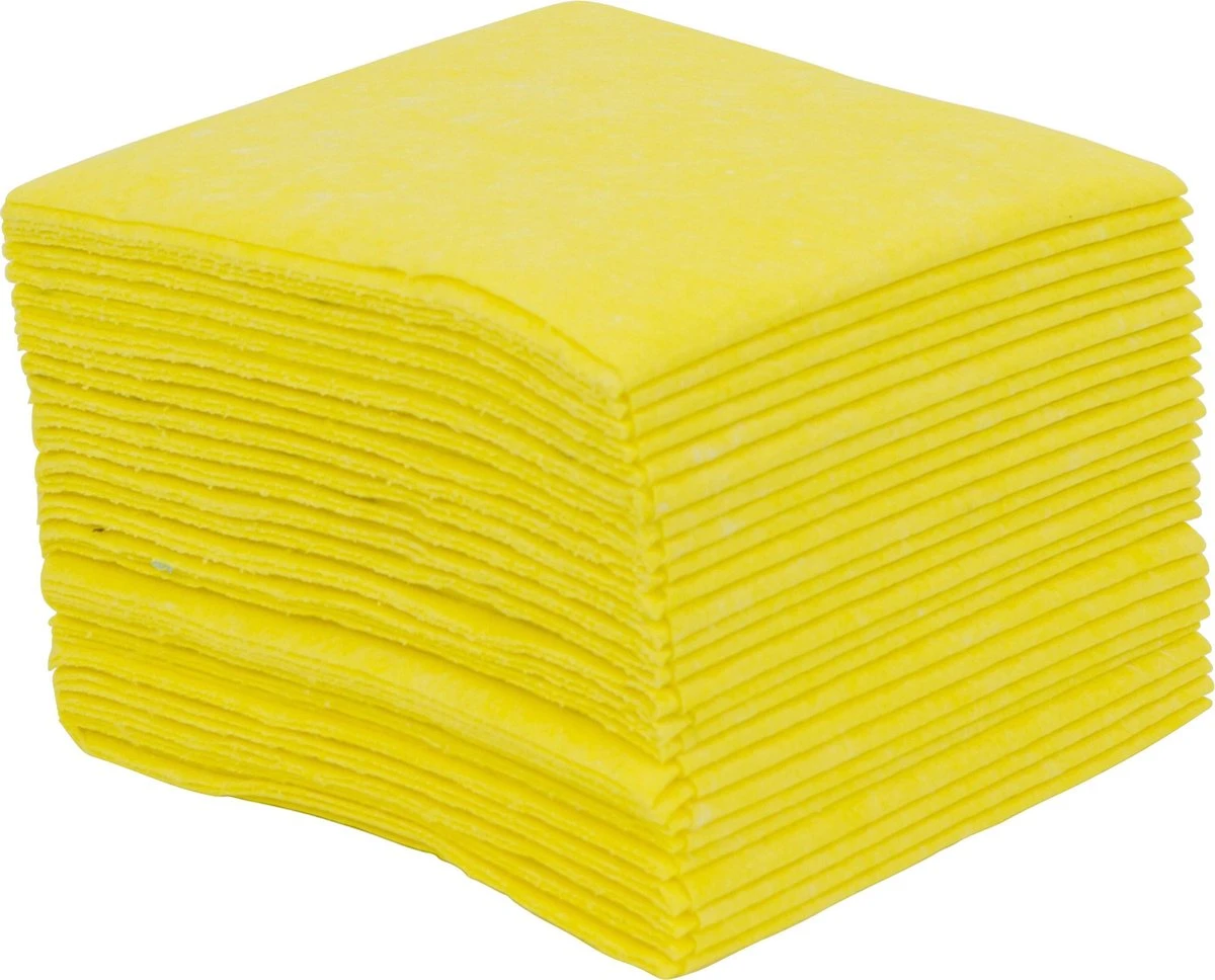 Vaatdoek Viscose Ca. 125 -grams Pak à 25 Ca. 38x40 Cm Geel