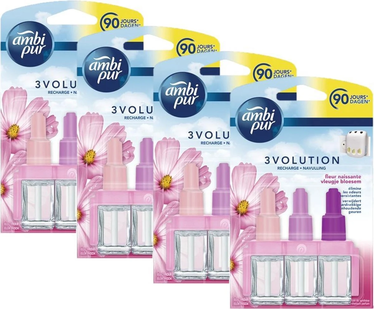 Ambi Pur Luchtverfrisser Navulling 3Volution Vleugje Bloesem 4 X 20 Ml