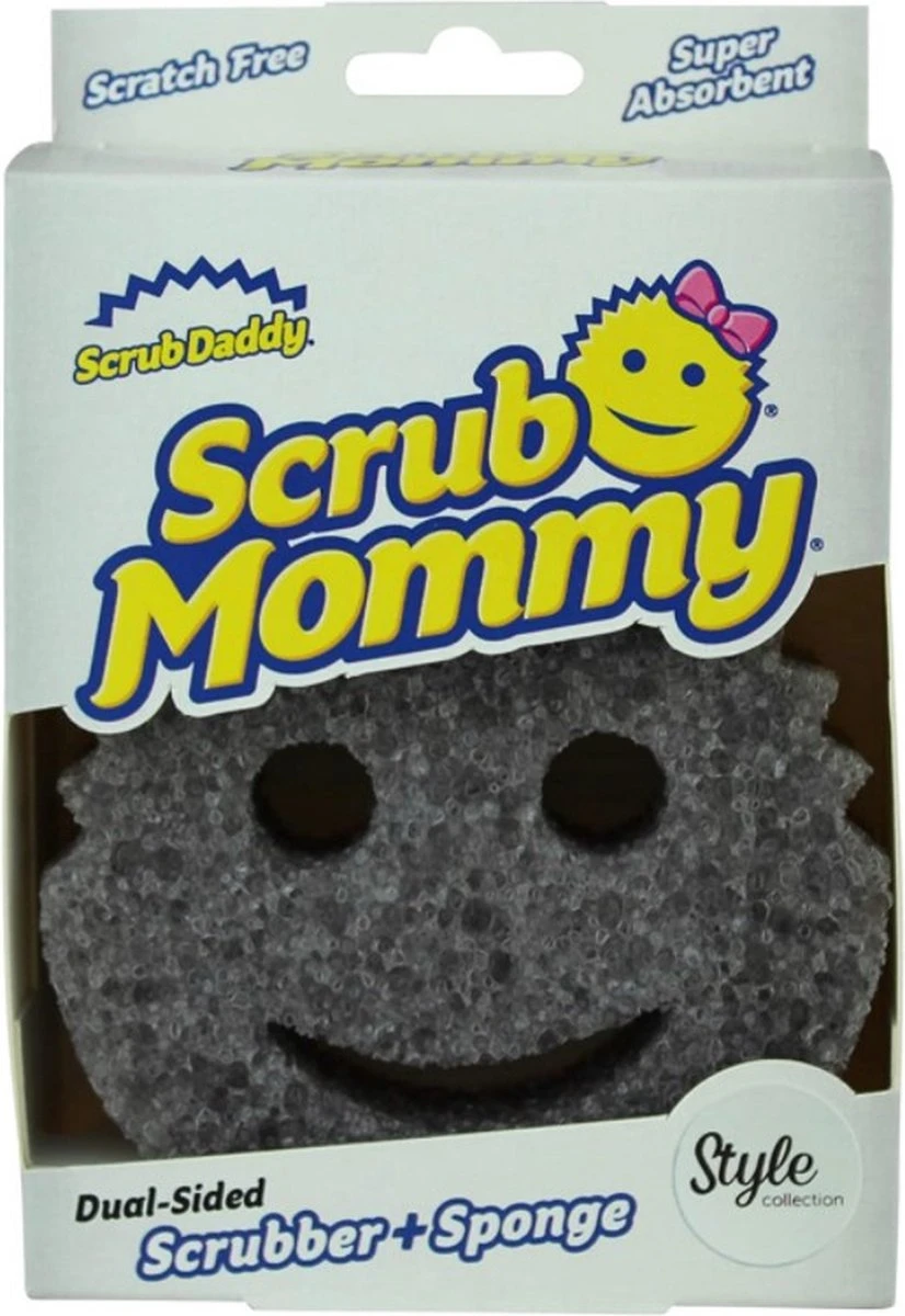 Scrub Daddy - Scrub Mommy Krijsvrije Spons Dubbelzijdig Grijs