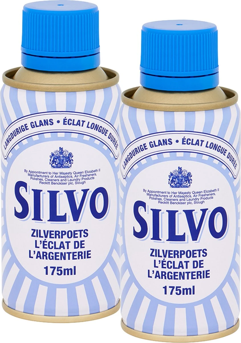 Silvo Zilverpoets - Poetsmiddel -Zilverglans - 2x 175 ML - Voordeelverpakking