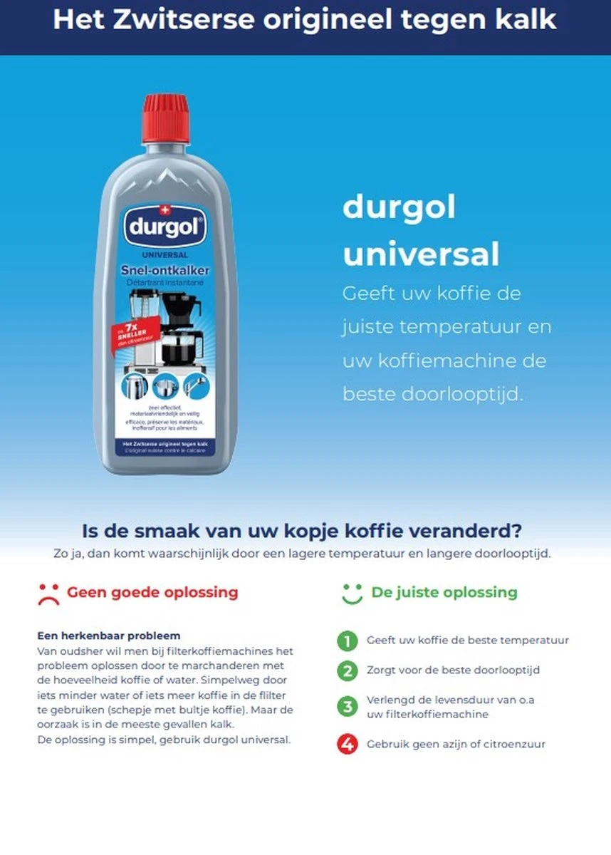 Durgol® | 3 X 750 Ml Universal Snel Ontkalker | Kalkaanslag Huishoudelijke Voorwerpen | Milieuvriendelijk - Afbeelding 4